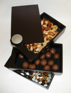1. Wood Jewelry Box Gifted Filled w Candy for Holiday Gift