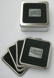 12. U of Miami Coaster Set