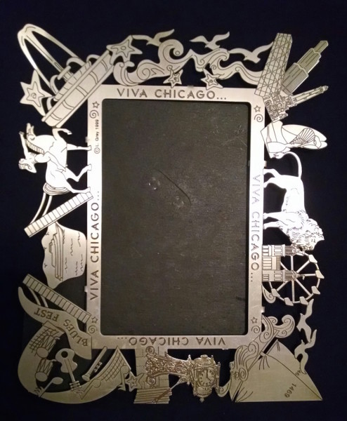 Etched Nickel Picture Frame, VIVA CHICAGO