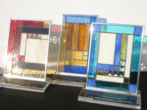 Stained Glass Corporate Gifts, segments of client's elevator ceilings