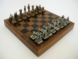 26. . Chess Set, Cast Pewter, Corporate Gifts