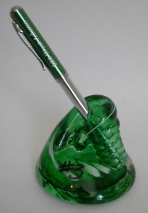 30.. Blown Glass Pen Holder