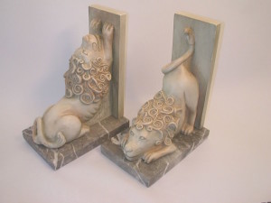 Lauren's Samples -Lion Bookends