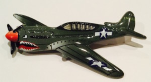 WWII Fighter Plane pin pewter